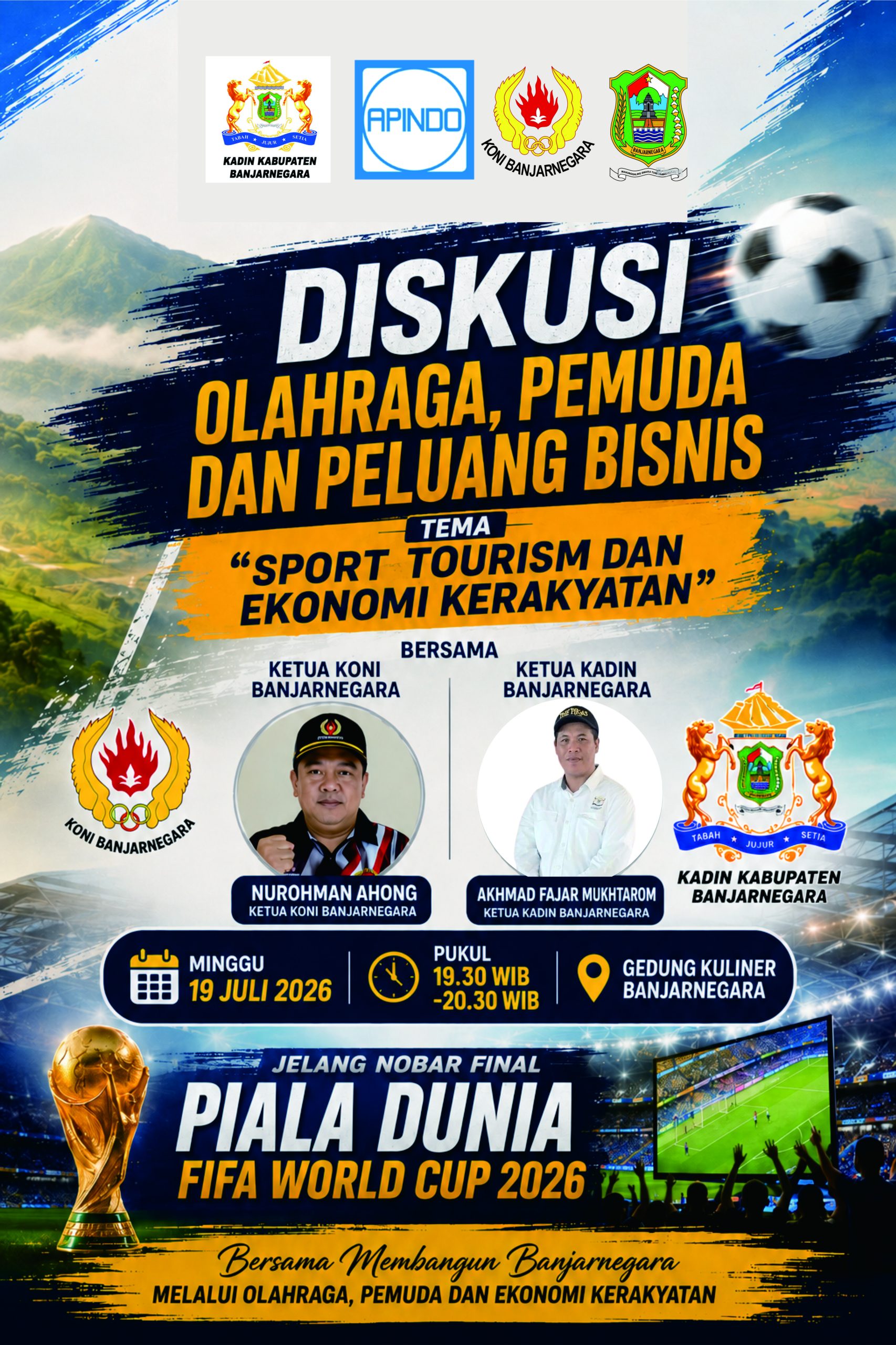 Nobar Piala Dunia 2026 bersama KONI dan KADIN Banjarnegara