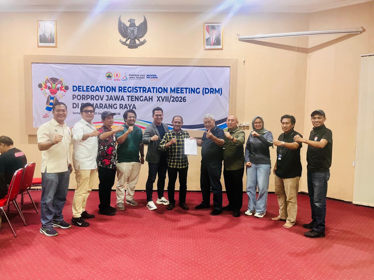 proses verifikasi atlet Porprov Jateng 2026