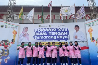 Tim sepak takraw putri Banjarnegara melalju ke semifinal