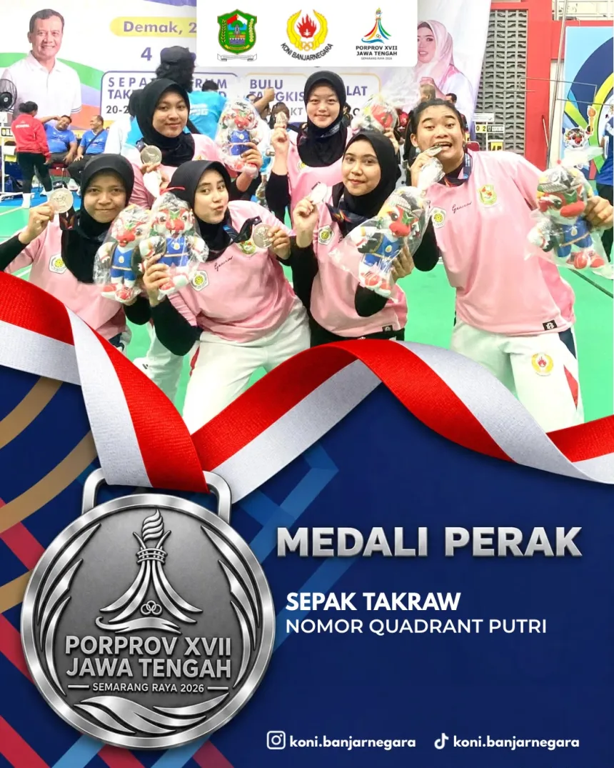 Kontingen Banjarnegara cabang sepak takraw sukses persembahkan medali perak dalam Porprov Jateng 2026