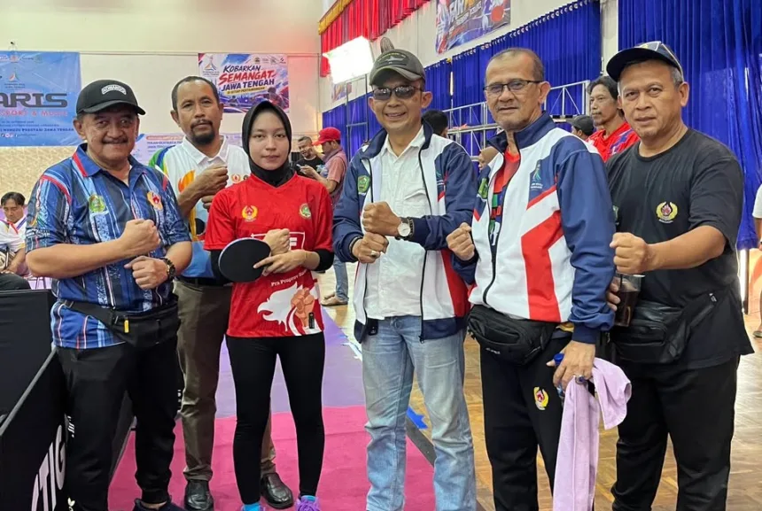 Cabang tenis meja sukses pecah telor dengan meraih 1 emas untuk Banjarnegara di Porprov 2026